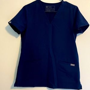 Navy Blue Figs scrub top